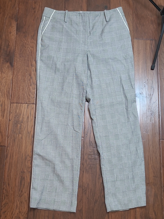 Pants - Talbots Black & White Plaid Southampton Straight Leg Pants Size 12